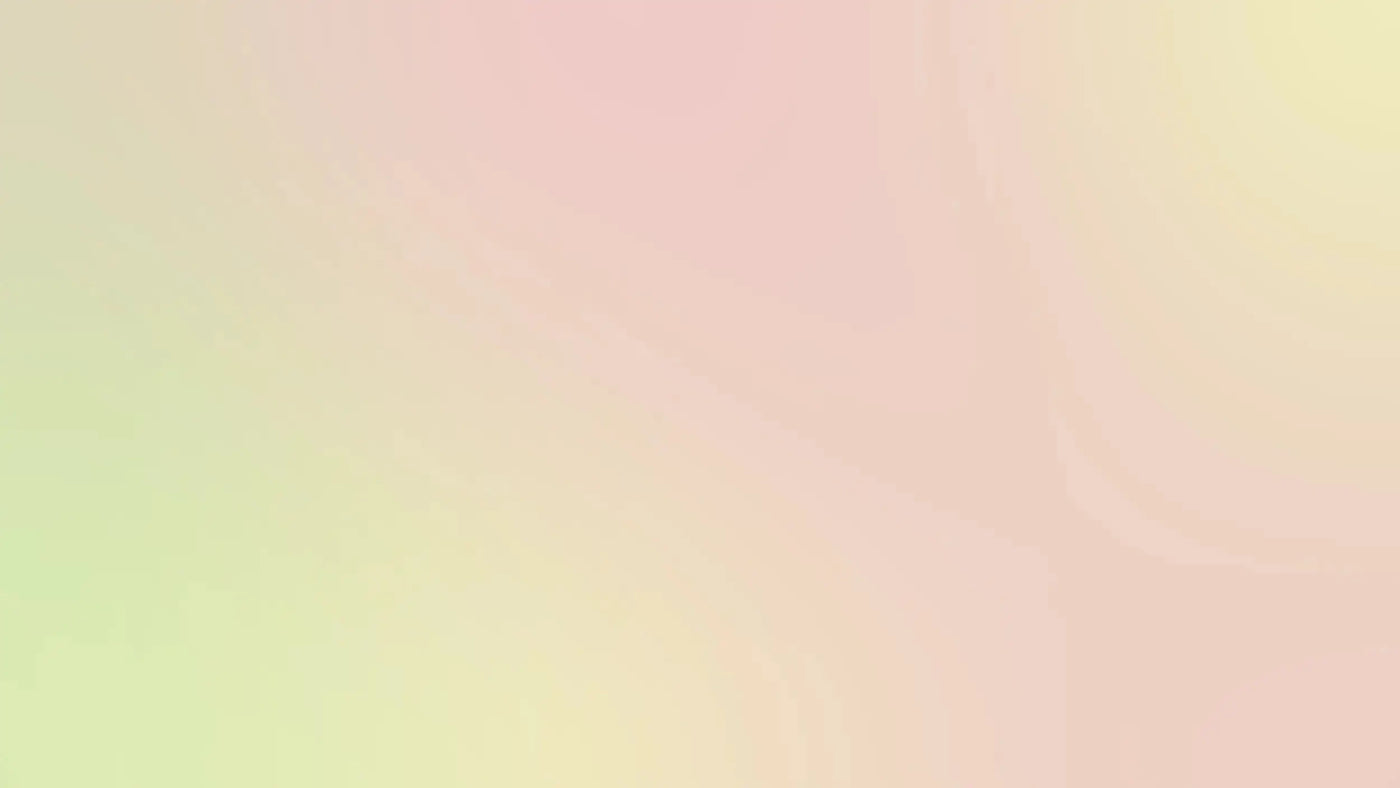 Un fondo degradado suave que transita del verde pálido al rosa rubor.